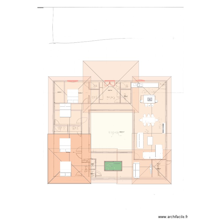 chez moi. Plan de 9 pièces et 207 m2