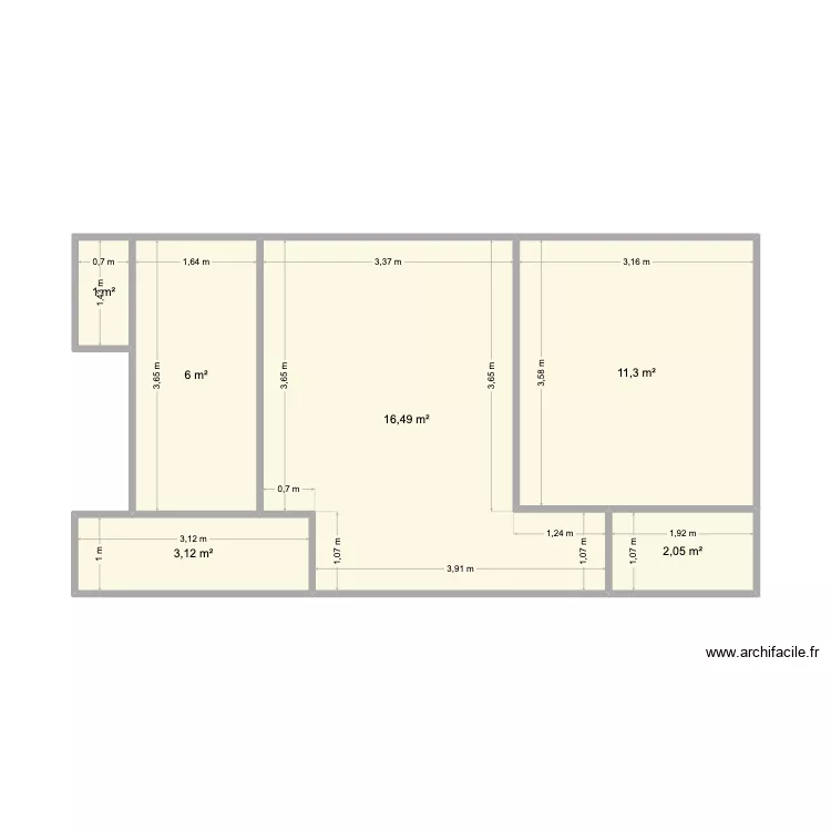 Casa_Fontenay_original. Plan de 6  et 40 m²
