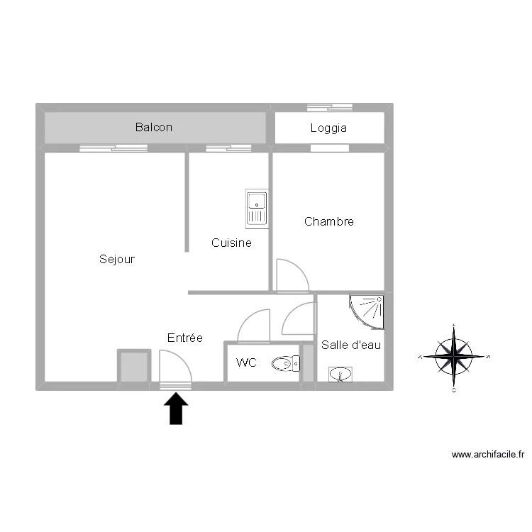51348 GUILLOT. Plan de 8  et 54 m²