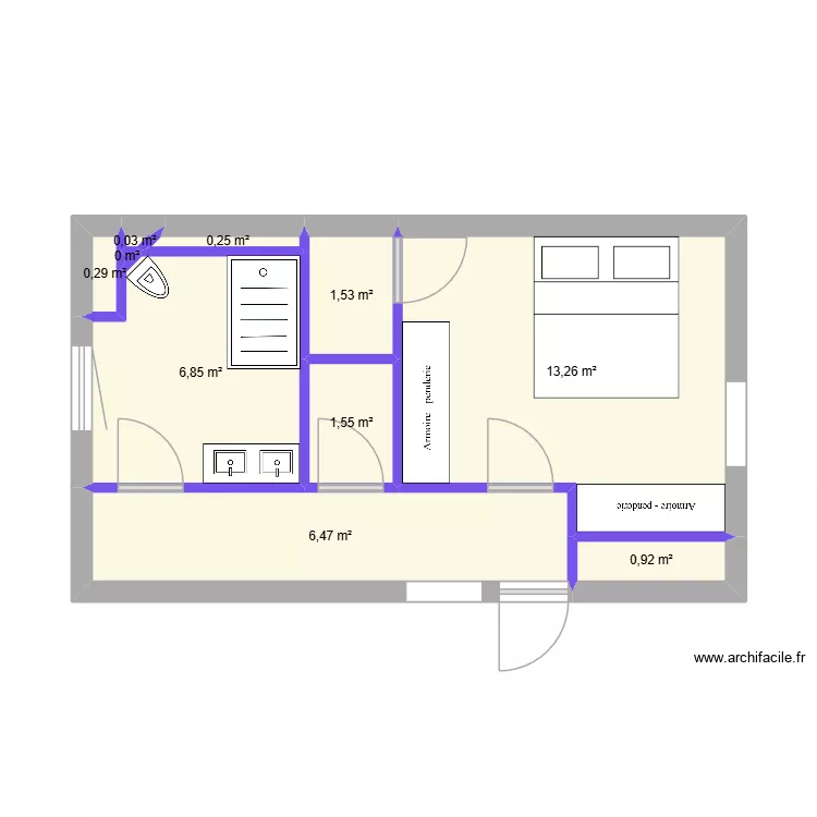 etage 3. Plan de 10  et 31 m²