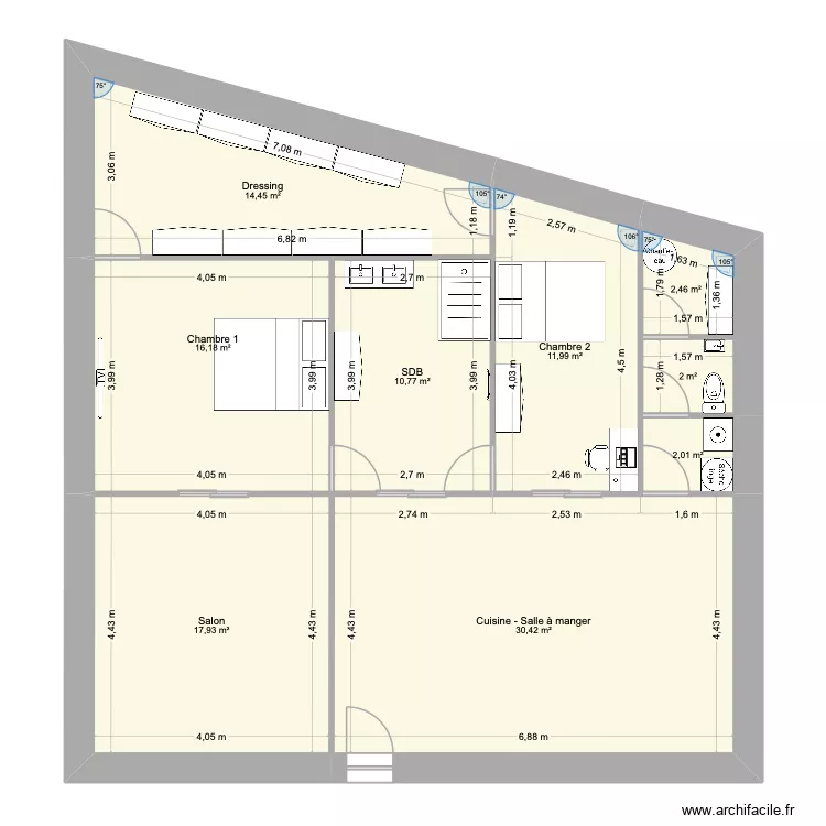 Chantier Aix. Plan de 9 et 108 m² Chantier Aix. Plan de 9 et 108 m²