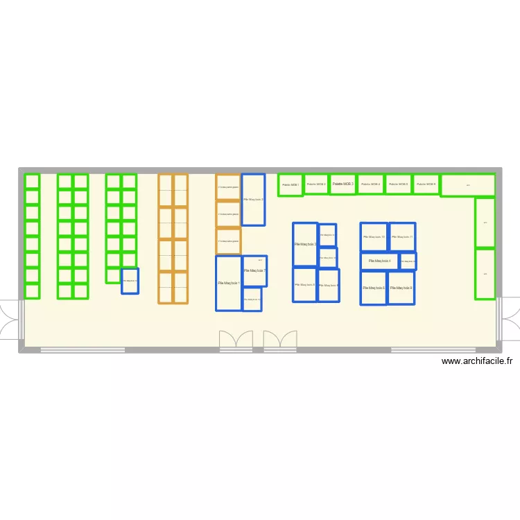 Projection 6e &eacute;tage KANAL. Plan de 