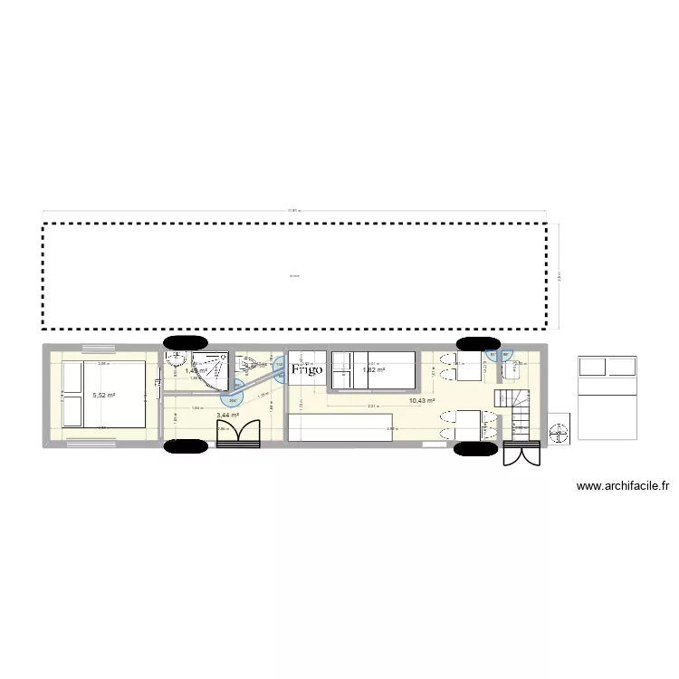 BUS. Plan de 6 et 23 m² BUS. Plan de 6 et 23 m²