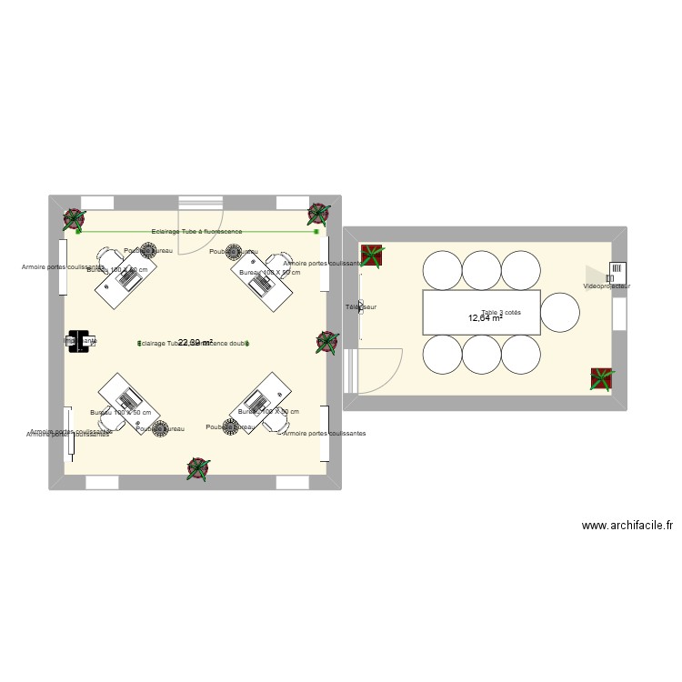 nouveau plan doc 2. Plan de 2 pièces et 35 m2