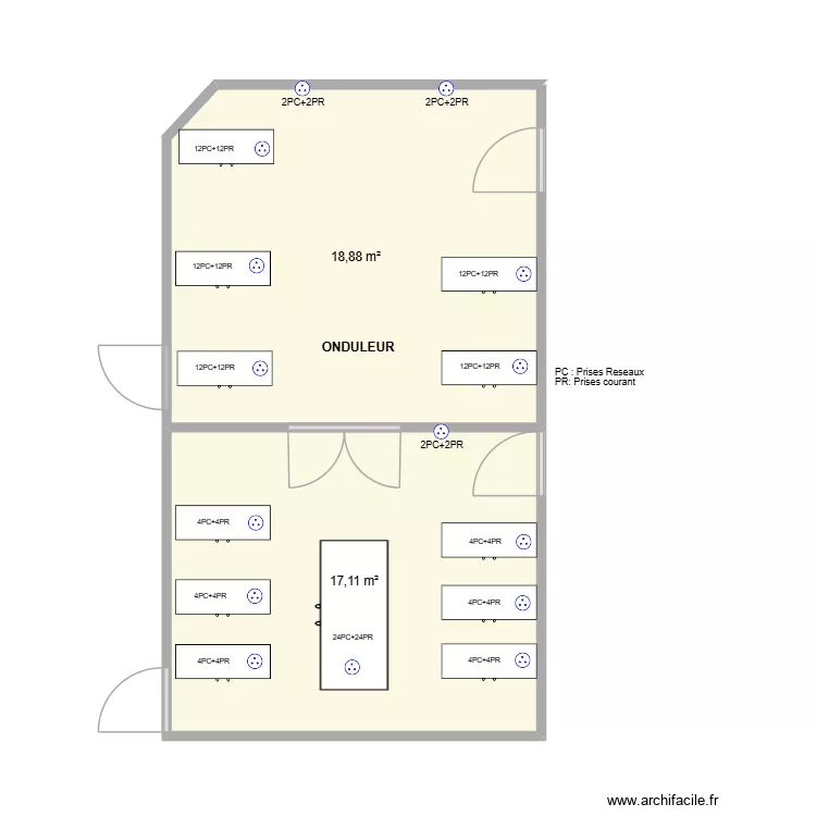 FAB LAB EMSI. Plan de 2  et 36 m²