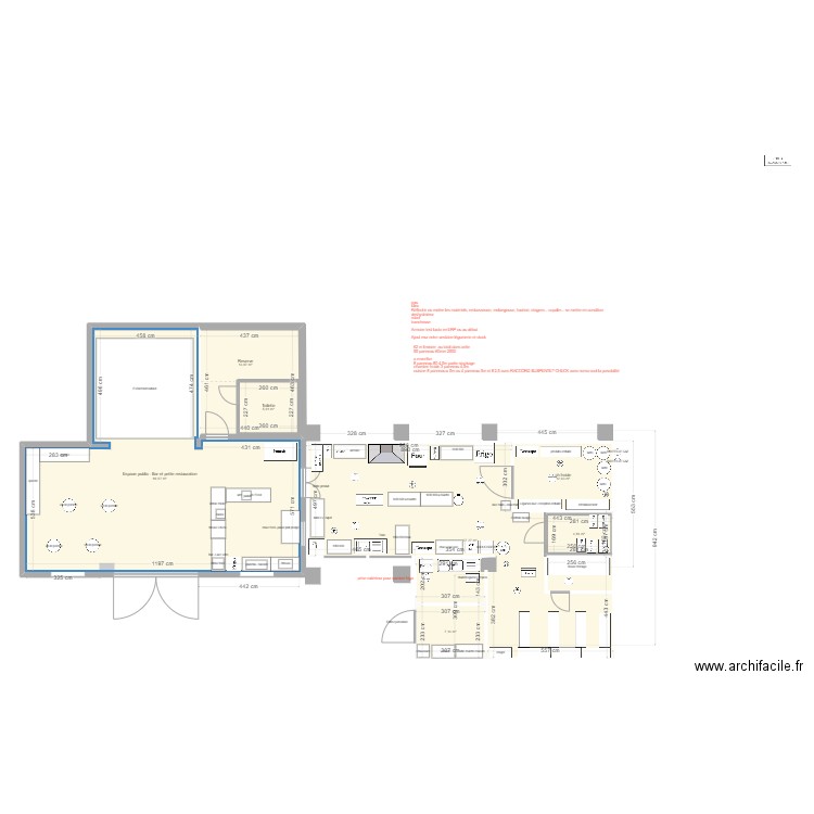 TRAVAUX CUISINE 4 stock panneau 4,5m. Plan de 0 pièce et 0 m2