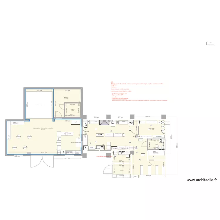 TRAVAUX CUISINE 4 stock panneau 4,5m. Plan de 