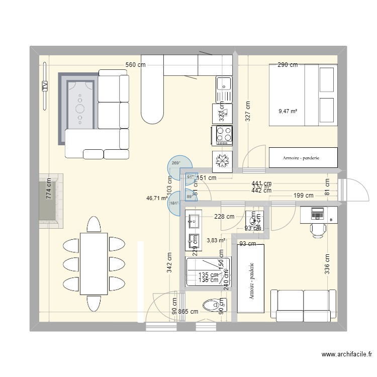 Plan V2 . Plan de 0 pièce et 0 m2