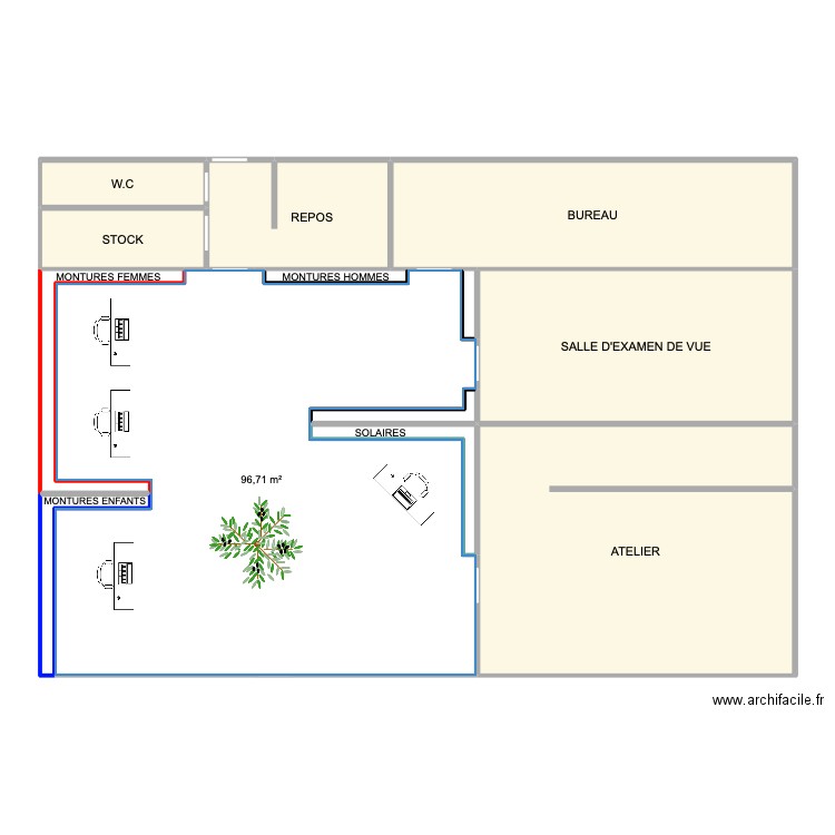 PLAN. Plan de 13 pièces et 234 m2