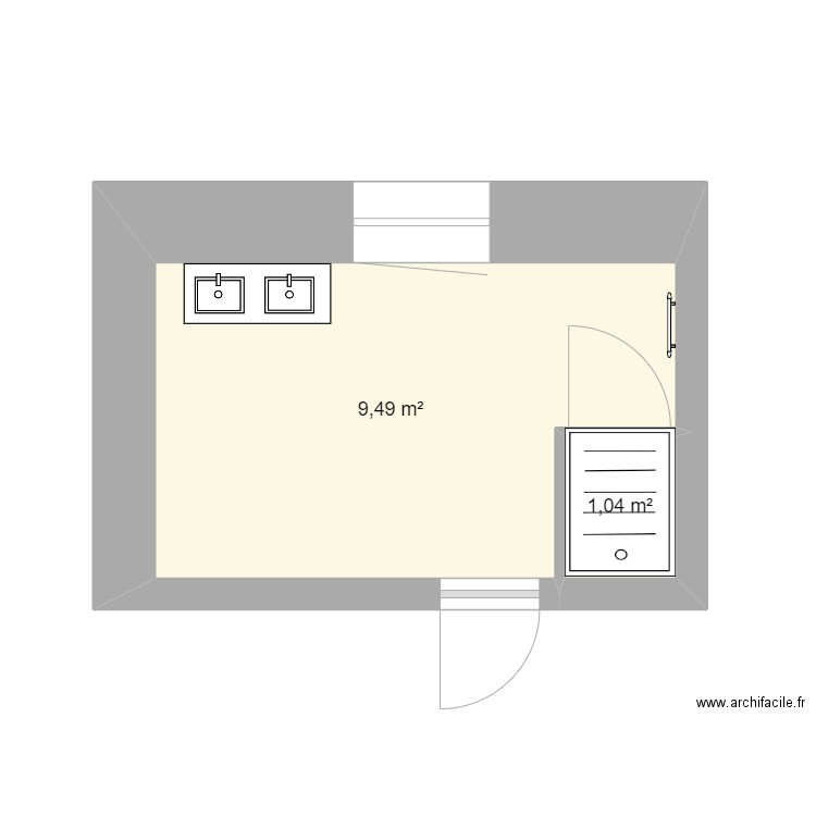 ESCURAT 1. Plan de 2 pièces et 11 m2