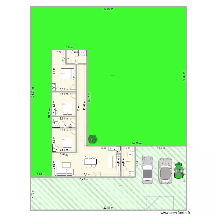 Les Maldives. Plan de 