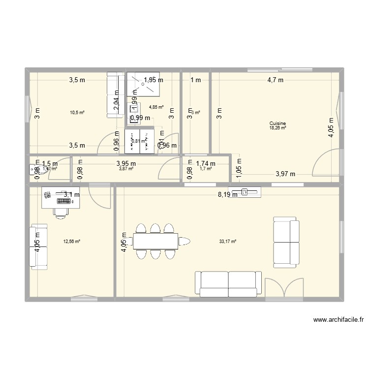 UR ONEA ETAGE VDEf 4. Plan de 0 pièce et 0 m2