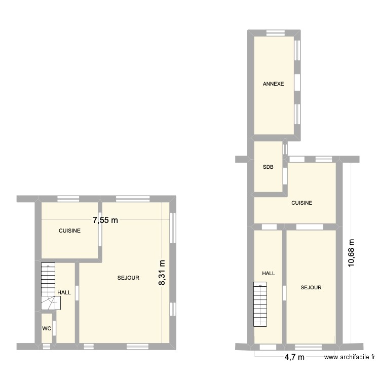 EI-267. Plan de 9 pièces et 124 m2