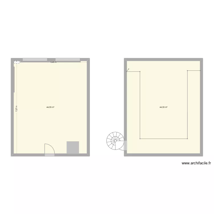 Salle Expo. Plan de 2 Pièces et 89 m² Salle Expo. Plan de 2 Pièces et 89 m²