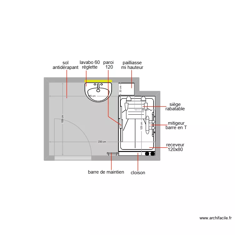 rieu. Plan de 1  et 4 m²
