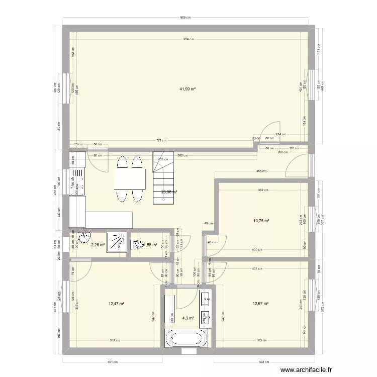 Muriel Chartres RDC Base. Plan de 