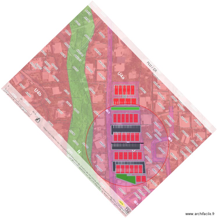 AW 401. Plan de 44 pièces et 5757 m2