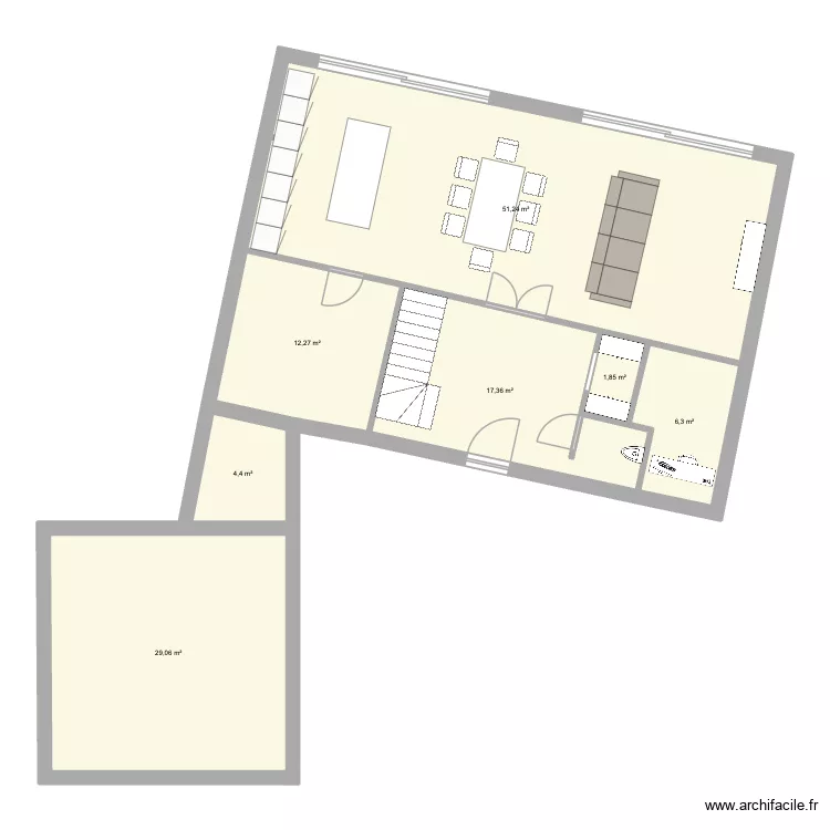 rez 1. Plan de 7 et 122 m² rez 1. Plan de 7 et 122 m²