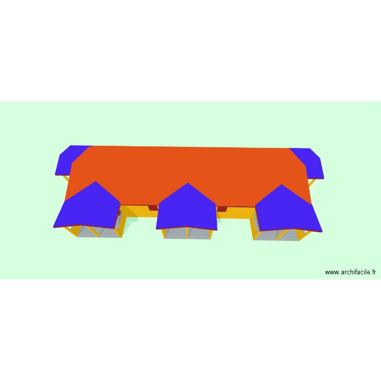 PROJET_KPALONGO_5T2_OPTION_C_TOIT_Stylé. Plan de 15 pièces et 154 m2