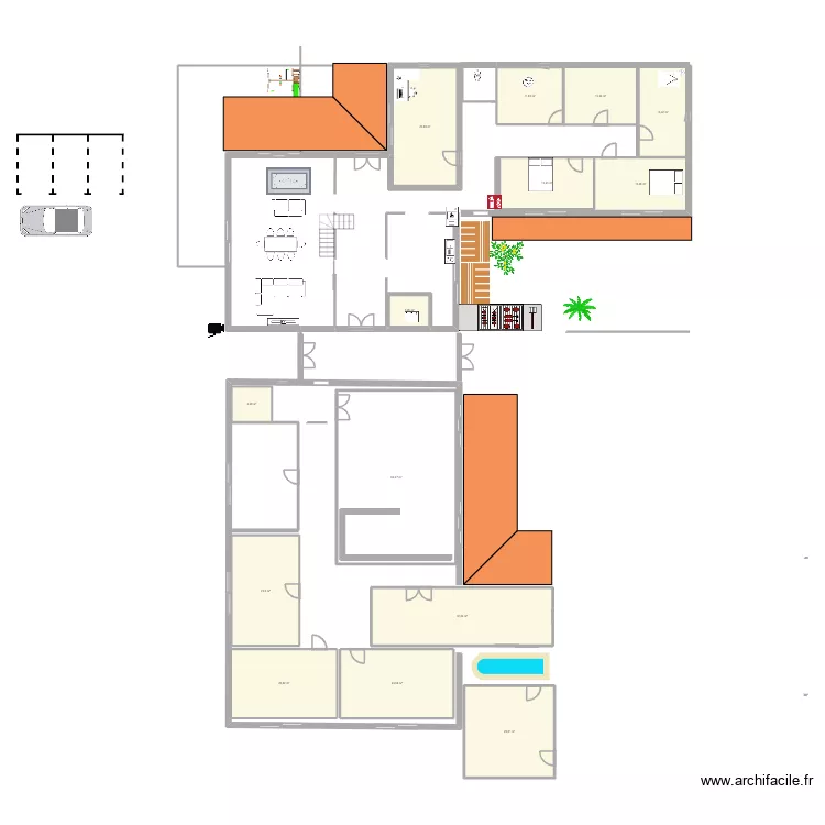 partie privative. Plan de 14 pièces et 295 m² partie privative. Plan de 14 pièces et 295 m²