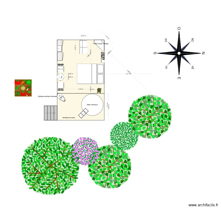 cabane sur pilotis intérieur. Plan de 0 pièce et 0 m2