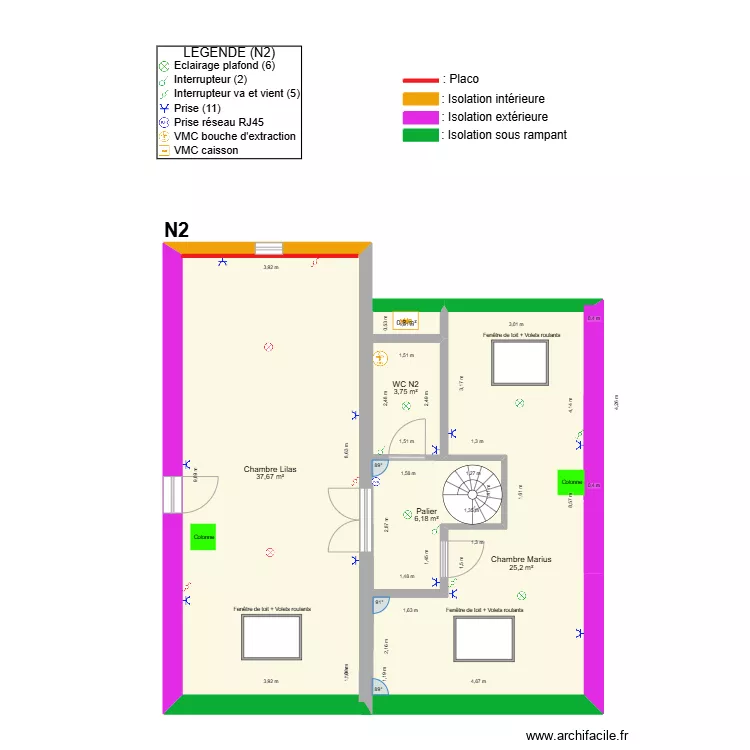 Maison Armand DUEZ ELEC N2. Plan de Maison Armand DUEZ ELEC N2. Plan de