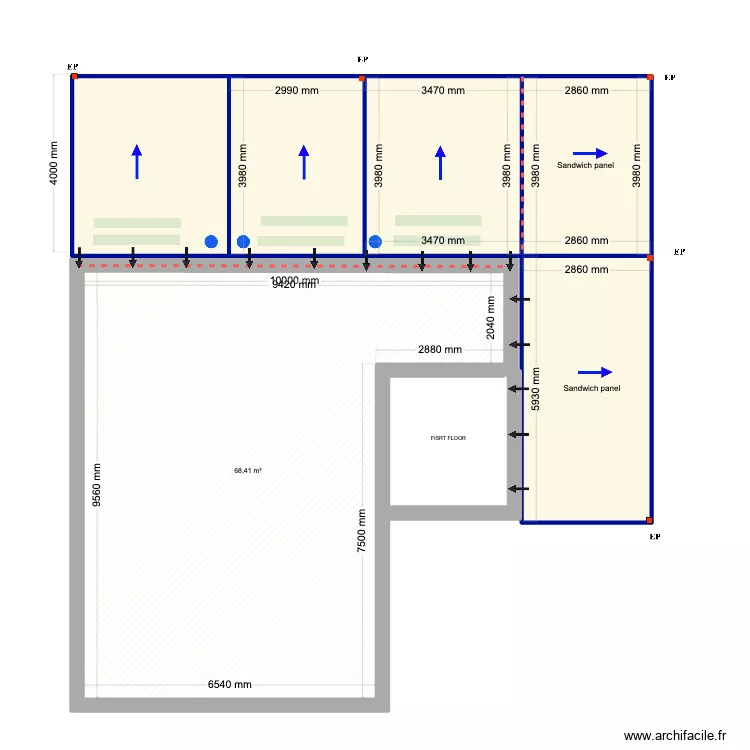 sacha krahe avec panneaux. Plan de 6 et 136 m² sacha krahe avec panneaux. Plan de 6 et 136 m²