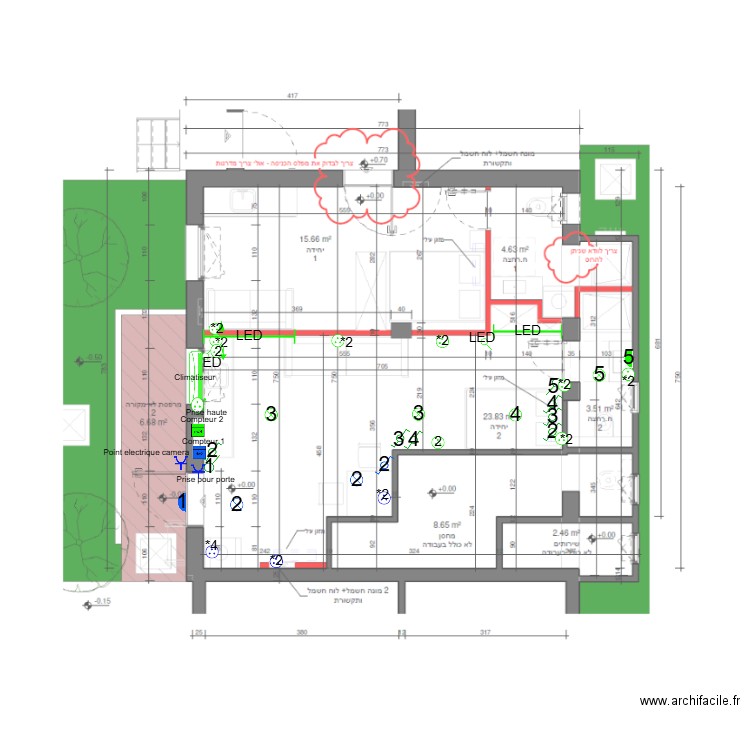 Plan Electrique Studio 1. Plan de 0 pièce et 0 m2