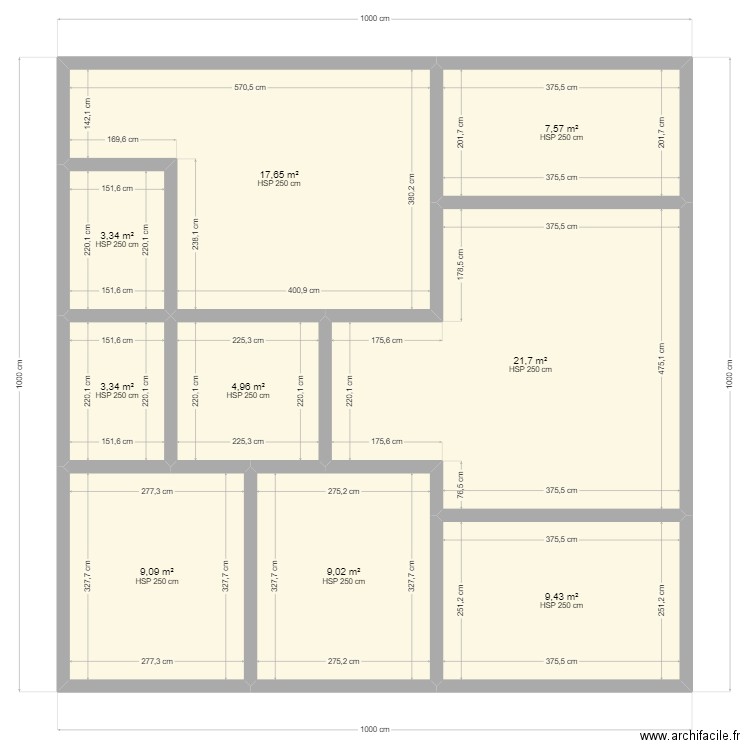 villa nena 4pmb. Plan de 9 pièces et 86 m2