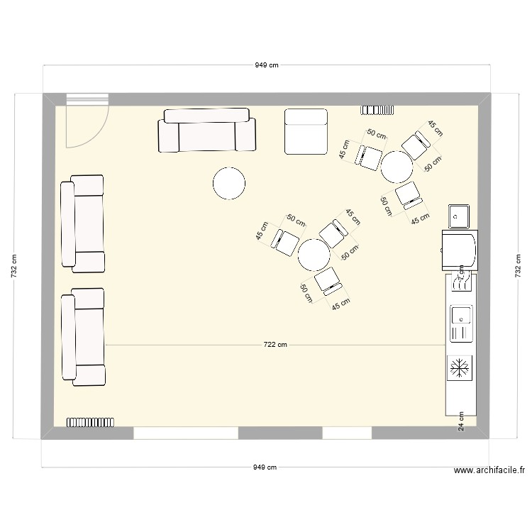 salle de pause v2. Plan de 0 pièce et 0 m2