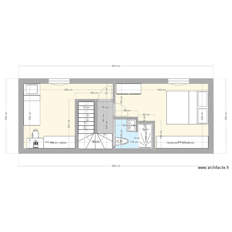 10_F3_R1_V3. Plan de 4 pièces et 26 m2