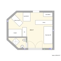 Garage gym avec matériel