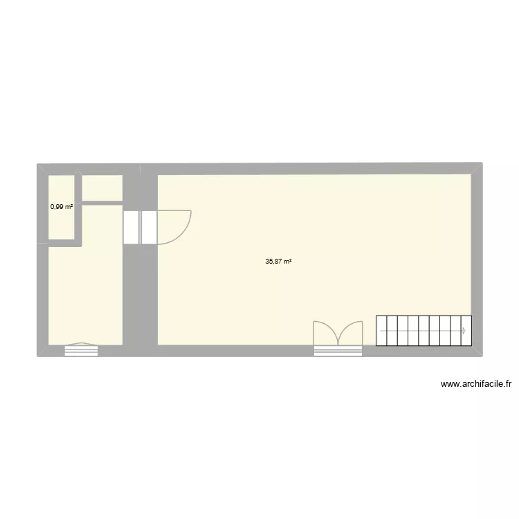 test1. Plan de 2  et 37 m²