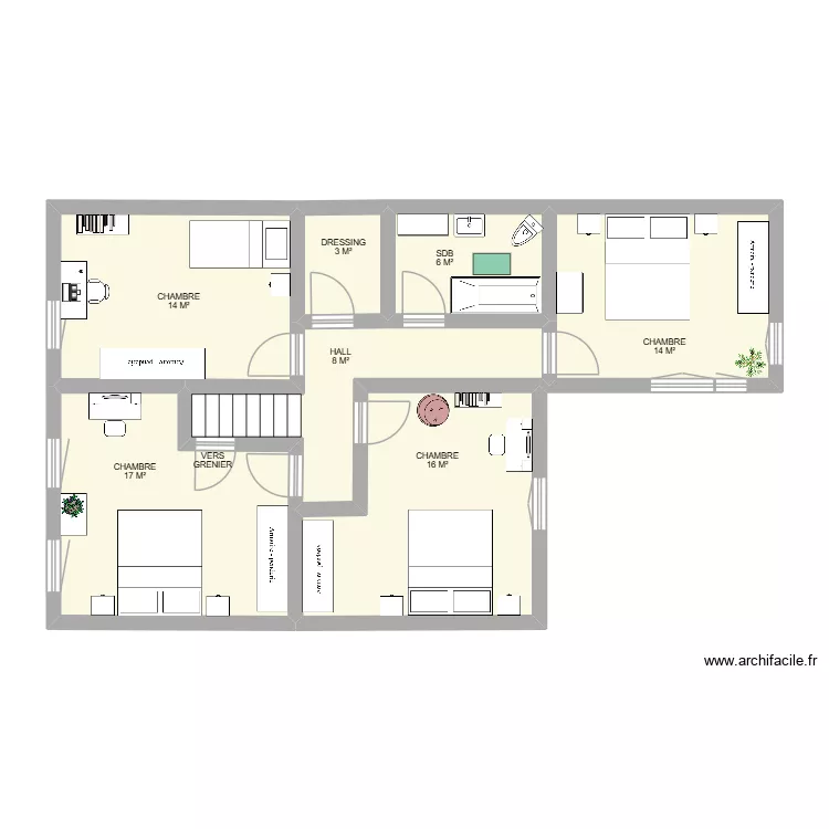 1er ETAGE WINENNE. Plan de 7 et 73 m² 1er ETAGE WINENNE. Plan de 7 et 73 m²