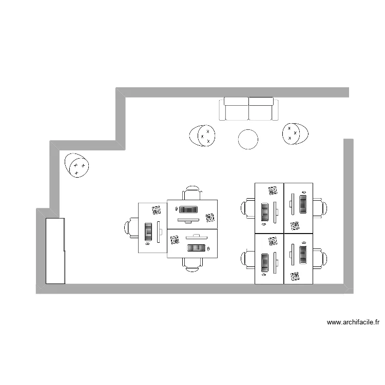 Bureau S&egrave;vres. Plan de 