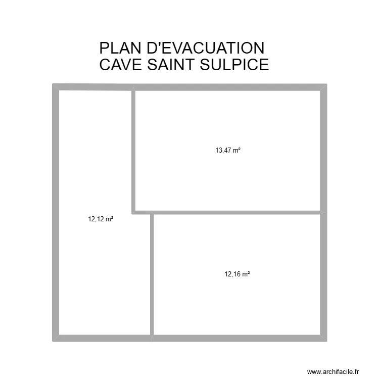 87 SAINT-SULPICE-LES-FEUILLES Cave. Plan de 
