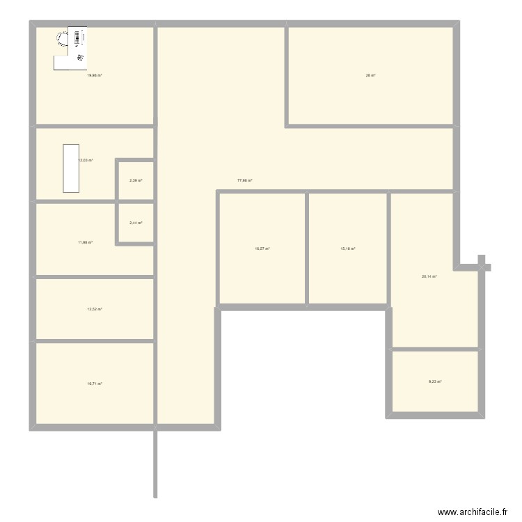 Terre bonne 250 m2. Plan de 13 pièces et 245 m2