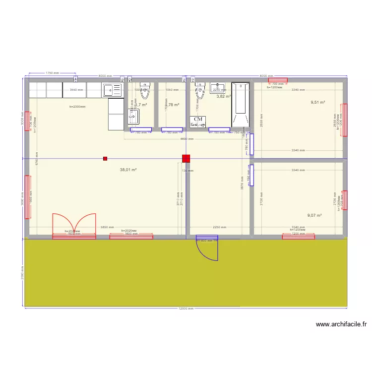 Онегин Барн. Plan de 