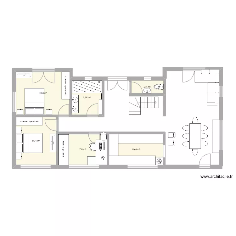 MAISON. Plan de 6 et 45 m² MAISON. Plan de 6 et 45 m²