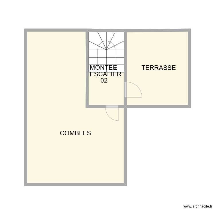 ETAGE 02  CALVISSON. Plan de 4 pièces et 29 m2