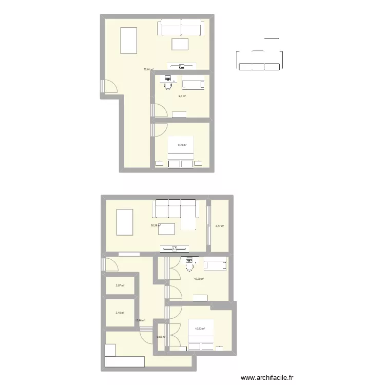 Appartement. Plan de Appartement. Plan de