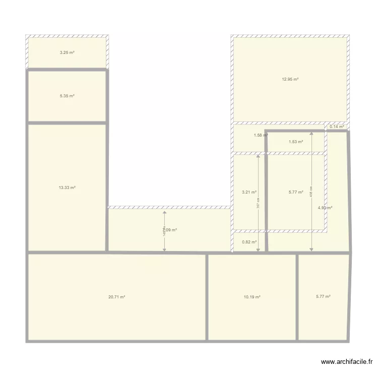 Intergration ancien/nouveau. Plan de 
