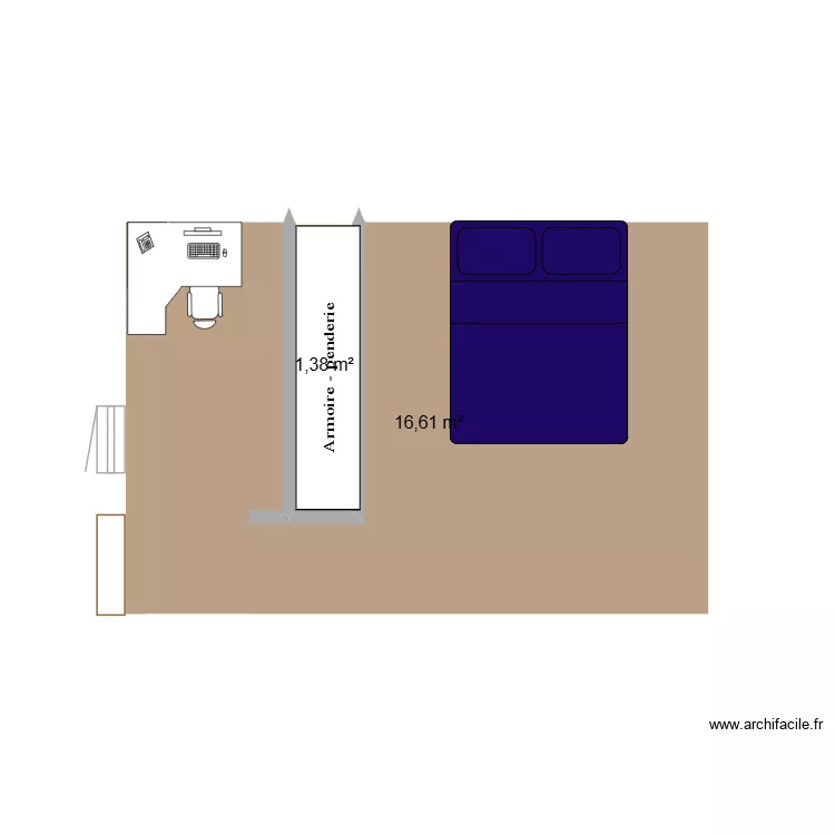 chambre. Plan de 2 et 18 m² chambre. Plan de 2 et 18 m²
