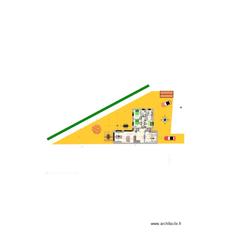 MAISON riom v8 plain pied. Plan de 8 pièces et 128 m2