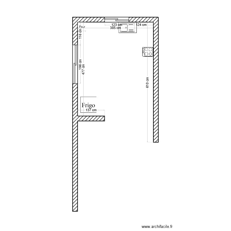 Cuisine la Valette. Plan de 0 pièce et 0 m2