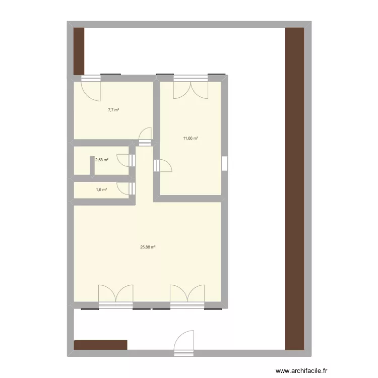 Maison cyclades. Plan de 