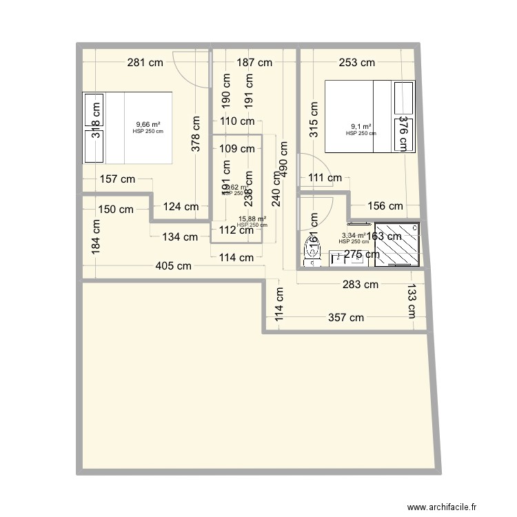 dolus dupin2. Plan de 11 pièces et 137 m2