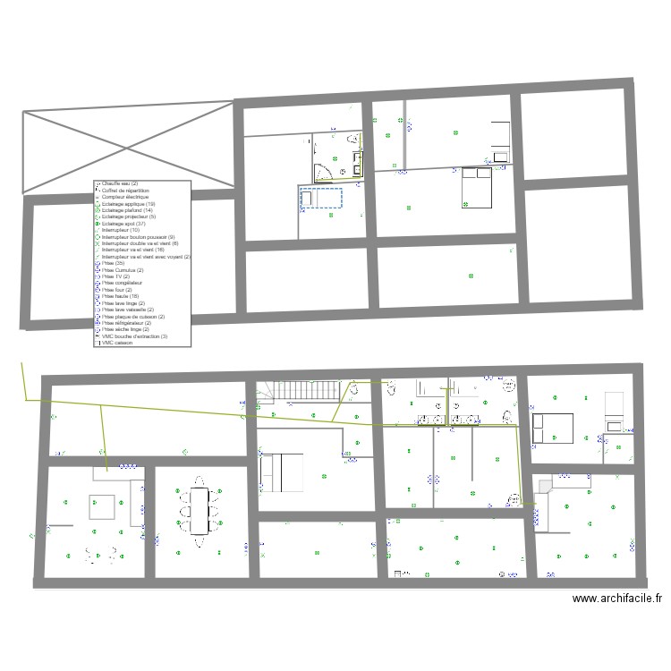 maison perso a rénover. Plan de 1 pièce et 4 m2