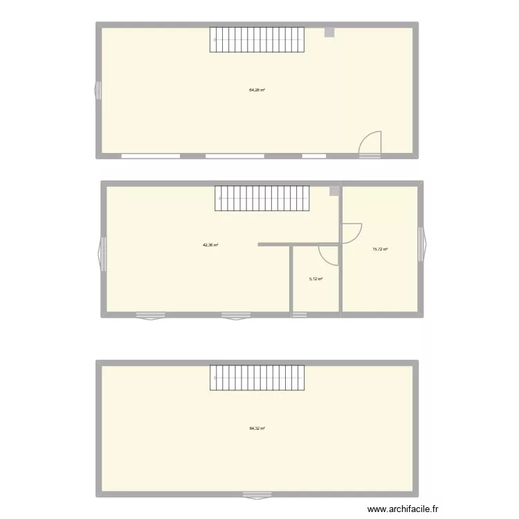 Bernin en l\'&eacute;tat. Plan de 5  et 192 m²