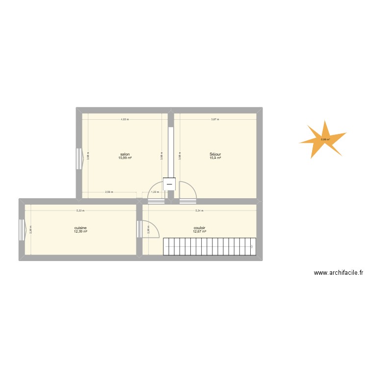 heilig rdc. Plan de 9 pièces et 106 m2